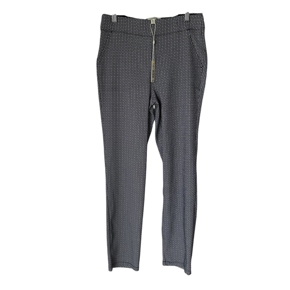 Max Studio Women’s Geometric Print Pull On Black & White Pants Size Small NEW